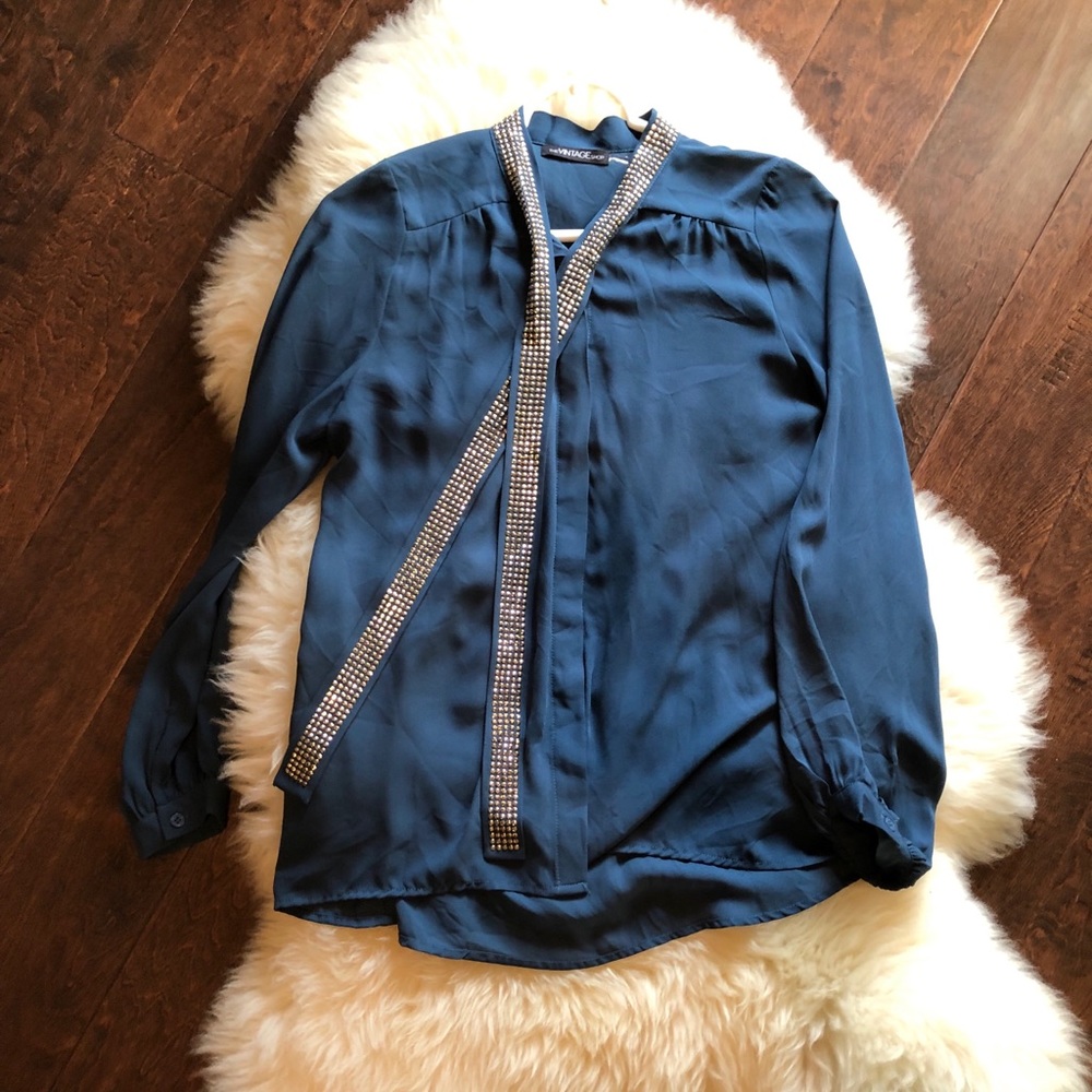 The Vintage Shop Blue Blouse